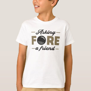 Vragen voor een vriend golf golfen grappig cadeau t-shirt
