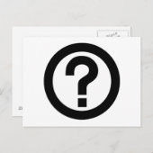 Vragenmerkteken Briefkaart (Voorkant / Achterkant)