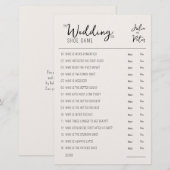 Vragenpapier voor weduwschapsspelen Rustisch (Voorkant / Achterkant)