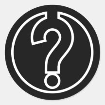 Vragensymbool in zwarte cirkel