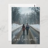 Vrai Amour Attend Faire- Part Reporté Carte Postal (Devant / Derrière)