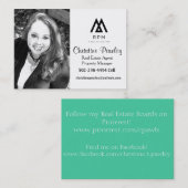 Vrai carte de visite d'agent immobilier (Devant / Derrière)