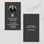 Vrai carte de visite de photo d'agent immobilier (Devant / Derrière)