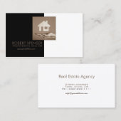 Vrai carte de visite de photo de Chambre d'agence (Devant / Derrière)