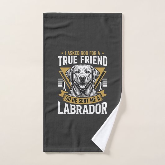 Vrai chien labrador ami (Serviette à main)