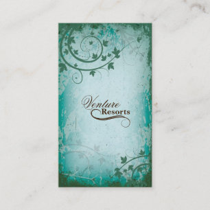 Vrai cru Teal de carte de visite d'agent