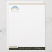 Vrai en-tête de lettre de professionnel d'agent (Devant / Derrière)