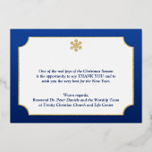 VRAI Gold Foil Joyeuses vacances avec Snowflakes F (Verso)