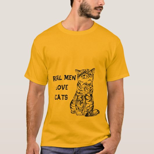 VRAI HOMME AMOUR CHATS T-shirt (Devant)