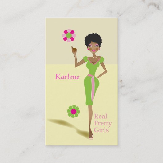 Vrai joli carte de visite de filles de sororité de (Devant)