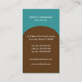 Vrai modèle de carte de visite d'agent immobilier (Dos)