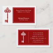 Vrai modèle de luxe de carte de visite d'agent (Devant / Derrière)