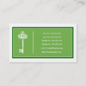 Vrai modèle de luxe de carte de visite d'agent (Dos)