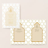 VRAI or Foil Faire-part de mariage islamique NIKAH (Affichage)