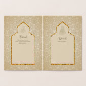 VRAI or Foil Faire-part de mariage islamique NIKAH (Intérieur)