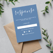 Vrai Simplicité 1 Denim Bleu Mariage minimal RSVP