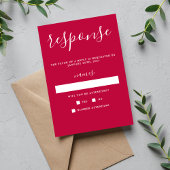 Vrai Simplicité 1 Framboise Mariage minimal RSVP