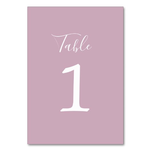 Vrai Simplicité 1 Mariage Wisteria Numéro de table (Par défaut)