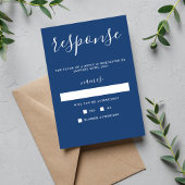 Vrai Simplicité 1 Vrai Bleu Minimum Mariage RSVP