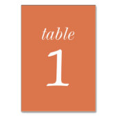 Vrai Simplicité 2 Coral Mariage Numéro de table (Dos)