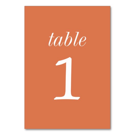 Vrai Simplicité 2 Coral Mariage Numéro de table (Dos)