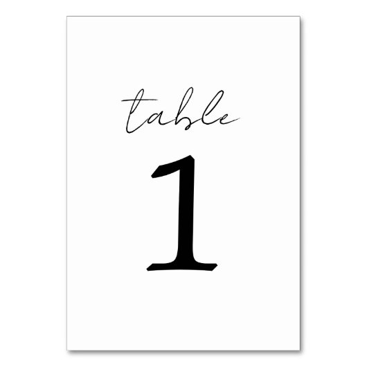 Vrai Simplicité 3 Mariage Numéro de table (Par défaut)