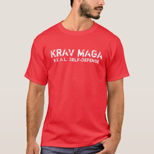 VRAI T-shirt d'autodéfense de KRAV MAGA (Devant)