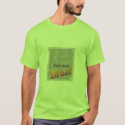 Vrai T-shirt de Braai d'hommes (Devant)