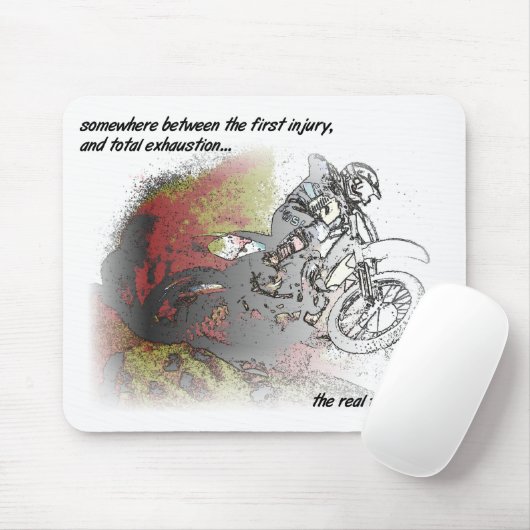 Vrai tapis de souris de Mousepad de motocross de (Avec souris)