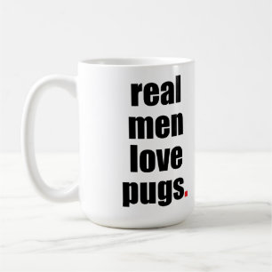 Vraie tasse de carlins d'amour d'hommes