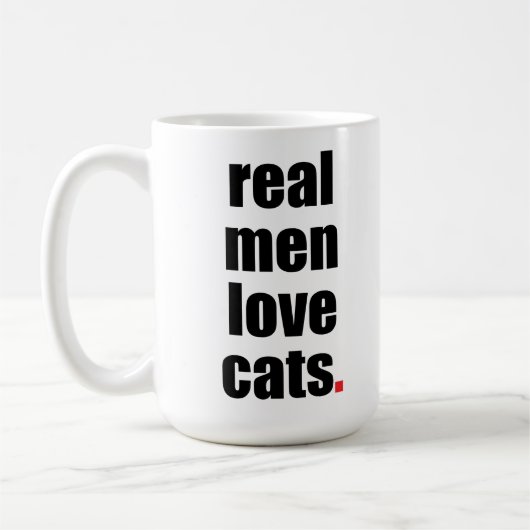 Vraie tasse de chats d'amour d'hommes (Gauche)