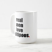 Vraie tasse de Maltipoos d'amour d'hommes (Devant gauche)