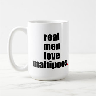 Vraie tasse de Maltipoos d'amour d'hommes