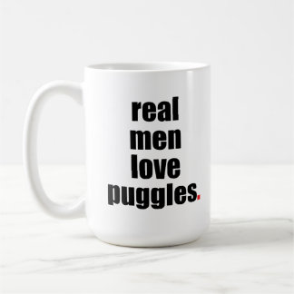 Vraie tasse de Puggles d'amour d'hommes