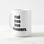 Vraie tasse de Schnauzers d'amour d'hommes (Devant gauche)