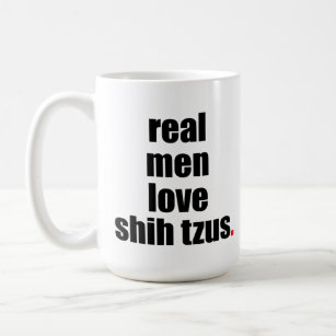 Vraie tasse de Shih Tzus d'amour d'hommes