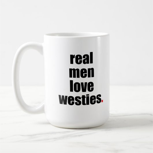 Vraie tasse de Westies d'amour d'hommes (Gauche)