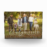 Vraiment béni simple élégant personnalisé<br><div class="desc">Avec le sentiment religieux "vraiment béni" en blanc élégant, ce bloc d'une photo est un charmant pour sauver une photo préférée - en particulier une avec famille étendue. Ce bloc photo fait un joli cadeau pour les grands-parents, les parents, les amis et plus encore. Idéal pour une photo préférée de...</div>