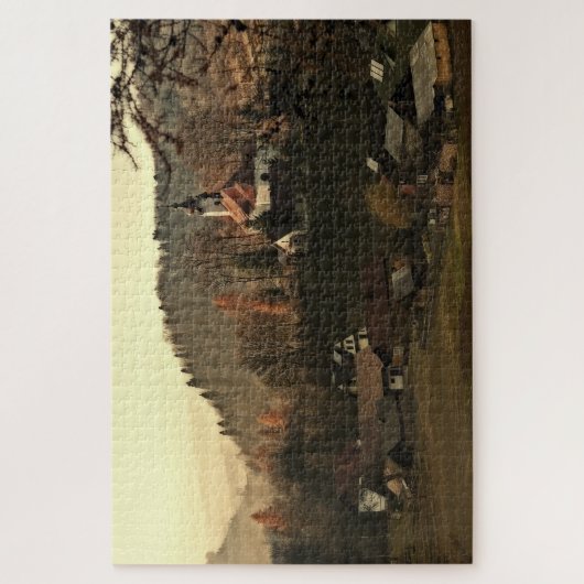 Vraiment difficile Jigsaw Puzzles Village d'automn (Vertical)