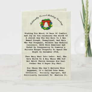 Vraiment drôle politiquement correcte carte de Noë