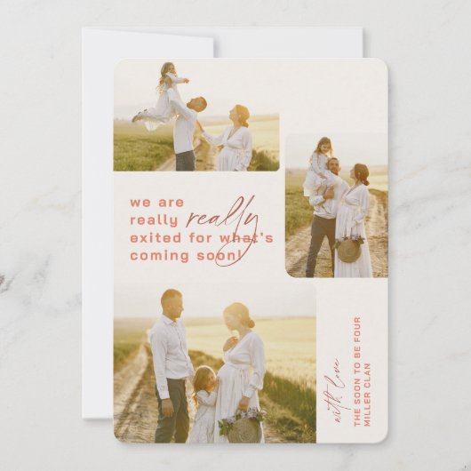 Vraiment Extraite Faire-part de Grossesse des Fête (Devant)