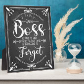 Vraiment grand patron merci plaque (Côté)