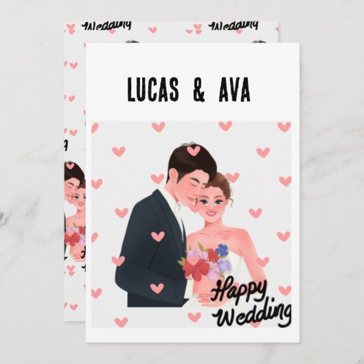 "Vraiment Invitations d'Amour" (Devant / Derrière)