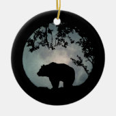 Vraiment joli Ours et Lune Ornement de Noël (Devant)