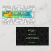 Vrais cartes de visite de slogans d'agent (Devant / Derrière)