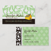 Vrais cartes de visite de slogans d'agent (Devant / Derrière)