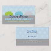 Vrais cartes de visite mignons d'agence (Devant / Derrière)