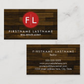 Vrais cartes de visite professionnels d'agent (Devant / Derrière)