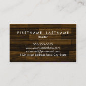 Vrais cartes de visite professionnels d'agent (Dos)