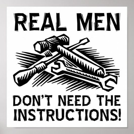 Vrais Hommes Affiche Drôle (Devant)